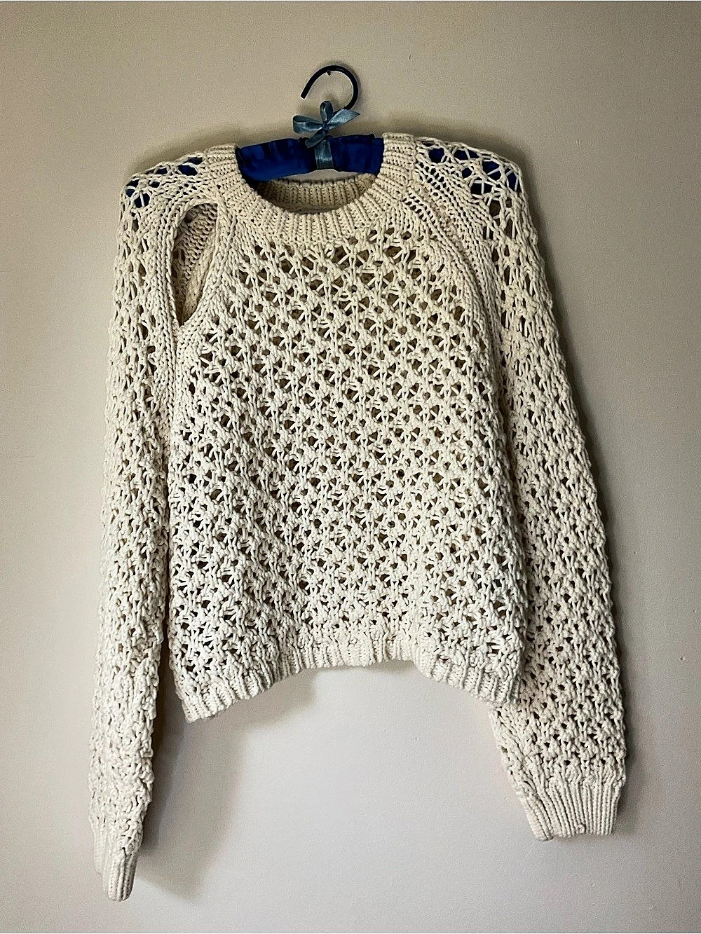 Z Supply Crochet Sweater in Cream Size Small